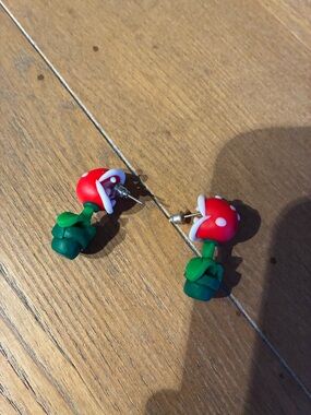 Super Mario Brothers piranha Stud Earrings